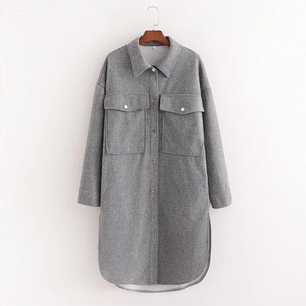women's wool & blends 2021 women oversized coat long overshirt casual fashion chic jackets windbreaker outfits, Black
women's wool & blends 2021 women oversized coat long overshirt casual fashion chic jackets windbreaker outfits, Black