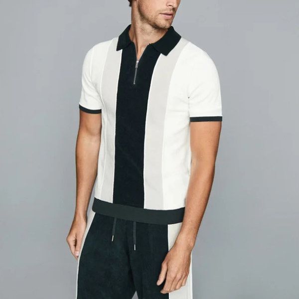 beautiful pattern men's zipper polo t shirt comfortable breathable fashionable cool daily travel work party, White;black
beautiful pattern men's zipper polo t shirt comfortable breathable fashionable cool daily travel work party, White;black