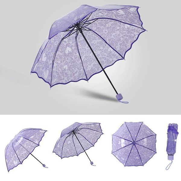 umbrellas korean styletransparent folding umbrella lace love multi-color super thick environmental protection
umbrellas korean styletransparent folding umbrella lace love multi-color super thick environmental protection