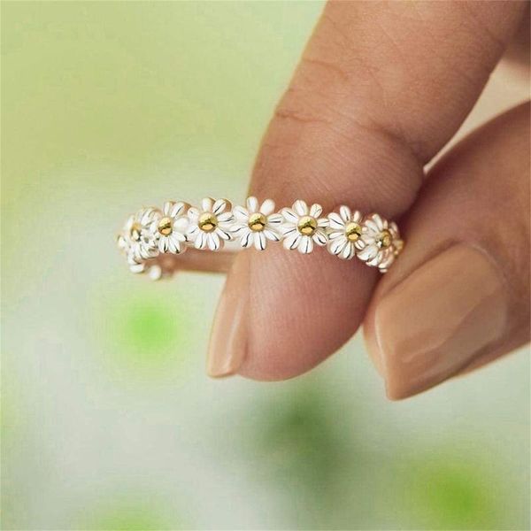 cluster rings korea style little daisy flower ring for women cute drip glaze white flowers adjustable open wedding party jewelry gift, Golden;silver
cluster rings korea style little daisy flower ring for women cute drip glaze white flowers adjustable open wedding party jewelry gift, Golden;silver