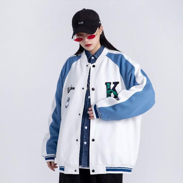 women's jackets women letter embroidery baseball uniform hit color long sleeve buttons loose jackers girls korean style csaual jacket, Black;brown
women's jackets women letter embroidery baseball uniform hit color long sleeve buttons loose jackers girls korean style csaual jacket, Black;brown