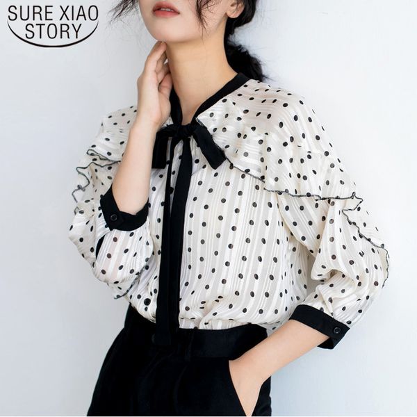 chiffon blouse bow blusas half button womens and blouses batwing sleeve ladies shirts dot ruffles 5255 50 210510, White
chiffon blouse bow blusas half button womens and blouses batwing sleeve ladies shirts dot ruffles 5255 50 210510, White