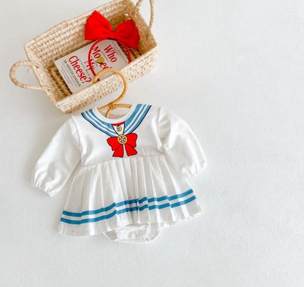 girls cartoon romper spring fall 2021 baby navy collar printed pleated skirt one-piece climb clothes cute bow long sleeve jumpsuit s1538, Blue
girls cartoon romper spring fall 2021 baby navy collar printed pleated skirt one-piece climb clothes cute bow long sleeve jumpsuit s1538, Blue