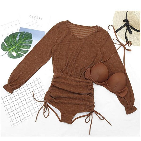 one-piece suits glauke swimsuit female conjoined long-sleeved two-piece flat chest be small gathered korea ins2021 summer
one-piece suits glauke swimsuit female conjoined long-sleeved two-piece flat chest be small gathered korea ins2021 summer