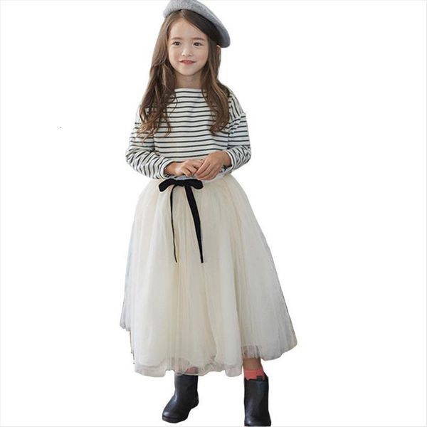 girls set spring children clothing teens kids clothes striped full sleeved t shirt long tulle skirts 2 pcs sets age, White
girls set spring children clothing teens kids clothes striped full sleeved t shirt long tulle skirts 2 pcs sets age, White