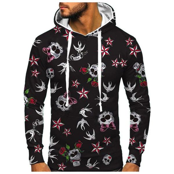 men's hoodies & sweatshirts men chritmas skull print headwear hoodie women long sleeve hip hop streetwear hooded pullover, Black
men's hoodies & sweatshirts men chritmas skull print headwear hoodie women long sleeve hip hop streetwear hooded pullover, Black