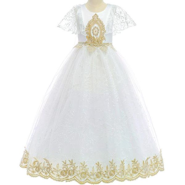 girl's dresses kids for girls heavy process gold thread embroidery children lace wedding princess dress costume teenage evening, Red;yellow
girl's dresses kids for girls heavy process gold thread embroidery children lace wedding princess dress costume teenage evening, Red;yellow