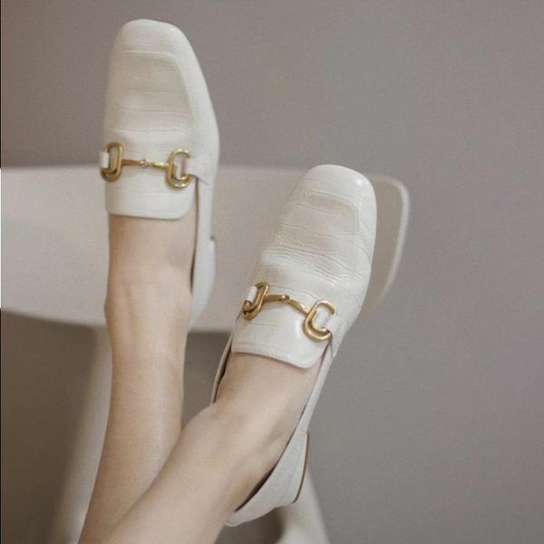 white main shoe recommendation comfortable milky casual toe buckle mid-heel single korean with square metal ins leather loafers rghtj
white main shoe recommendation comfortable milky casual toe buckle mid-heel single korean with square metal ins leather loafers rghtj