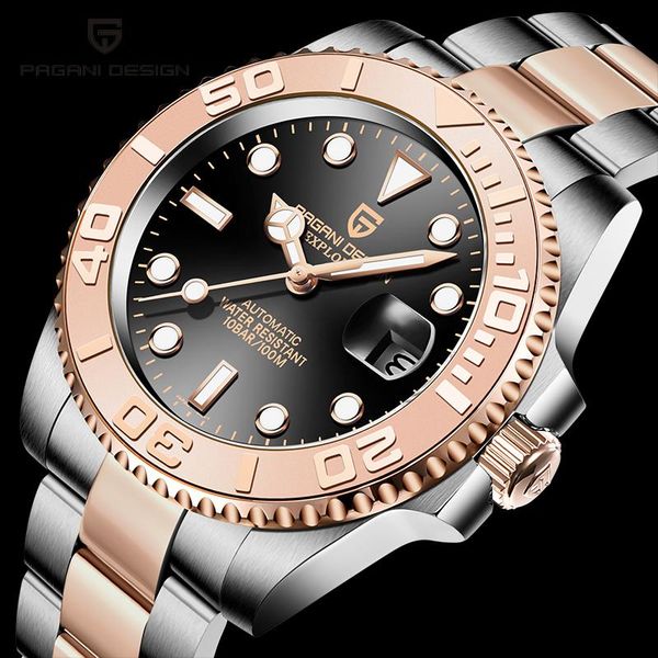 wristwatches pagani design men automatic watches sapphire glass ceramic bezel relogio masculino mechanical watch for business wristwatch, Slivery;brown
wristwatches pagani design men automatic watches sapphire glass ceramic bezel relogio masculino mechanical watch for business wristwatch, Slivery;brown