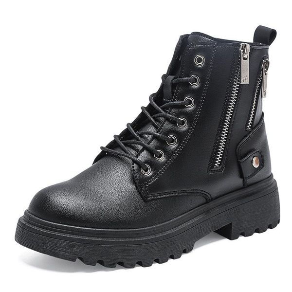boots 2021 winter thick-soled plus velvet side zipper all-match trend casual women's, Black
boots 2021 winter thick-soled plus velvet side zipper all-match trend casual women's, Black
