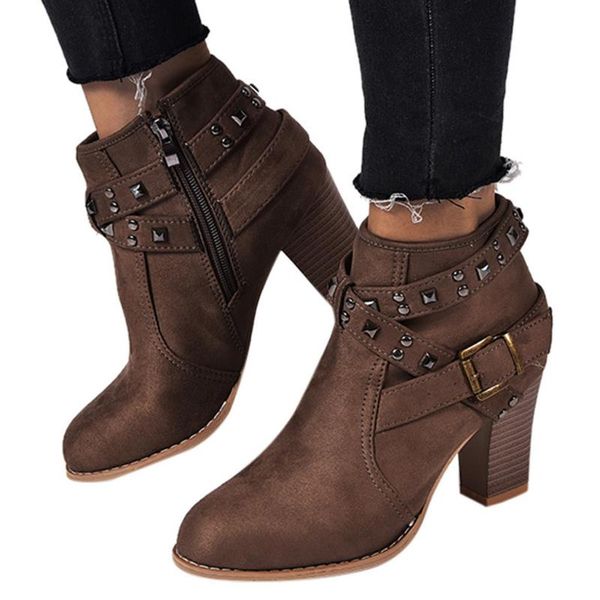 boots british style shoes 2021 fashion women suede square high heels zipper studded round toe botas mujer invierno#20, Black
boots british style shoes 2021 fashion women suede square high heels zipper studded round toe botas mujer invierno#20, Black