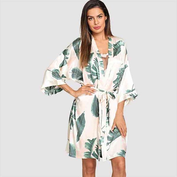 sanderala tropical plant print robe v neck belted women half sleeve sleepwear elegant satin dressing gown bathrobe home pajamas, Black;red
sanderala tropical plant print robe v neck belted women half sleeve sleepwear elegant satin dressing gown bathrobe home pajamas, Black;red