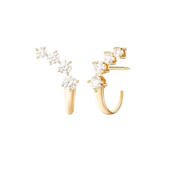 advanced french light luxury side curved u - shaped flicker tapered zircon earring studs prevent allergies earrings stud, Golden;silver
advanced french light luxury side curved u - shaped flicker tapered zircon earring studs prevent allergies earrings stud, Golden;silver