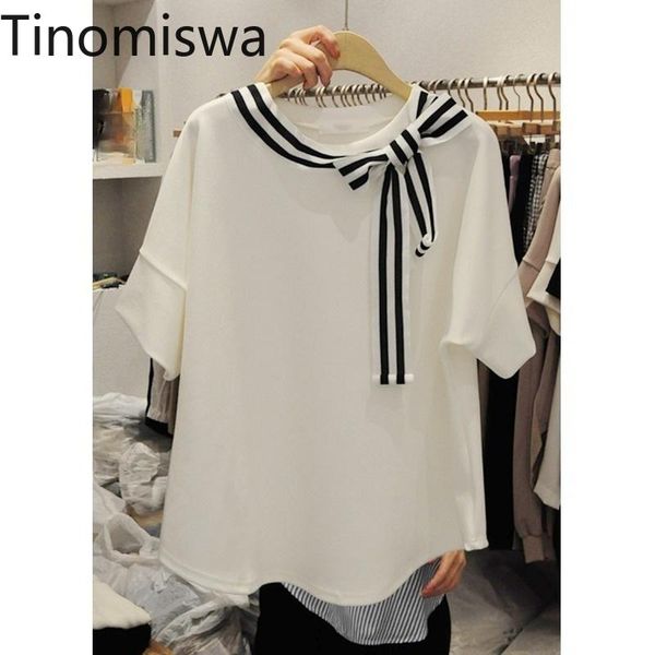 women's t-shirt tinomiswa korean style t shirt women bow knot lace up short sleeve tshirts female casual loose arrival summer camiseta, White
women's t-shirt tinomiswa korean style t shirt women bow knot lace up short sleeve tshirts female casual loose arrival summer camiseta, White