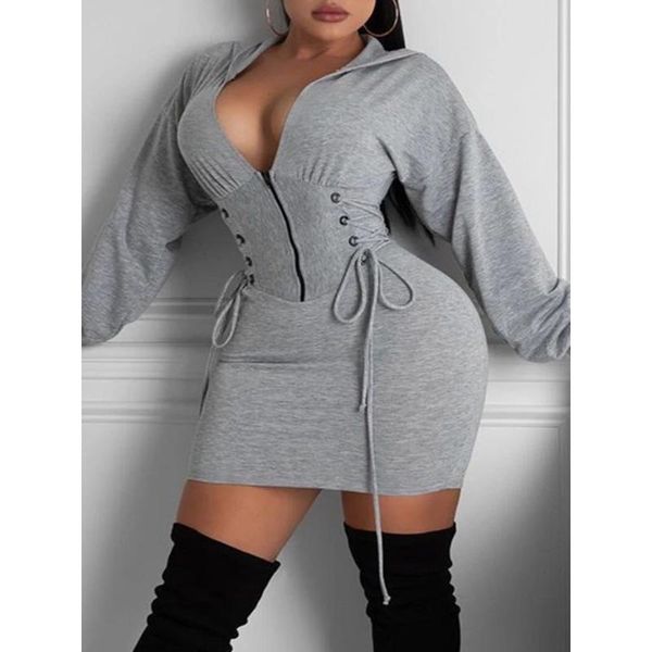 casual dresses 4xl 5xl plus size grey for womens hooded v neck lace up bodycon autumn winter elegant vestidos mujer dress big, Black;gray
casual dresses 4xl 5xl plus size grey for womens hooded v neck lace up bodycon autumn winter elegant vestidos mujer dress big, Black;gray