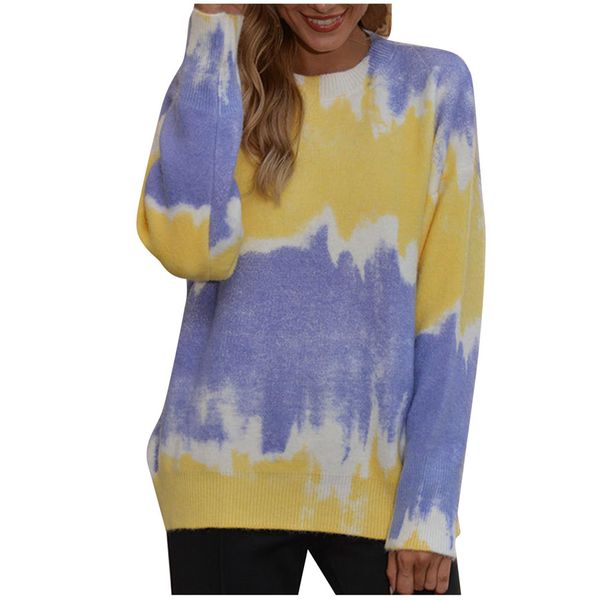 women's sweaters knitted sweater vintage striped stitching oversized pullovers winter long tie dye outerwear, White;black
women's sweaters knitted sweater vintage striped stitching oversized pullovers winter long tie dye outerwear, White;black