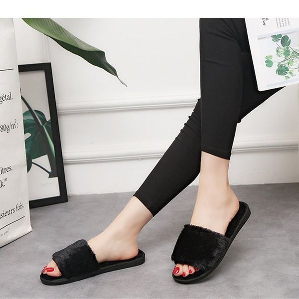 womens shoes autumn and winter new home plush slippers simple word open toe plush slippers non-slip soft bottom cotton slippers, Black
womens shoes autumn and winter new home plush slippers simple word open toe plush slippers non-slip soft bottom cotton slippers, Black
