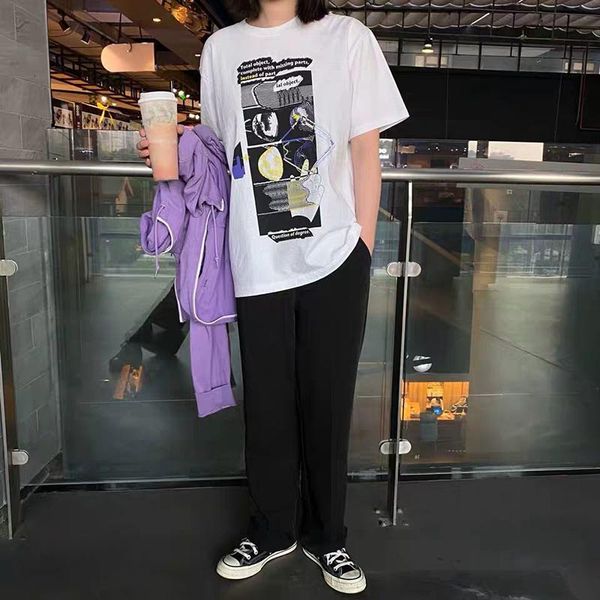 summer high street cavempt pure cotton round neck casual loose short sleeve t shirt streetwear men women 1:1 quality women's t-shirt, White
summer high street cavempt pure cotton round neck casual loose short sleeve t shirt streetwear men women 1:1 quality women's t-shirt, White