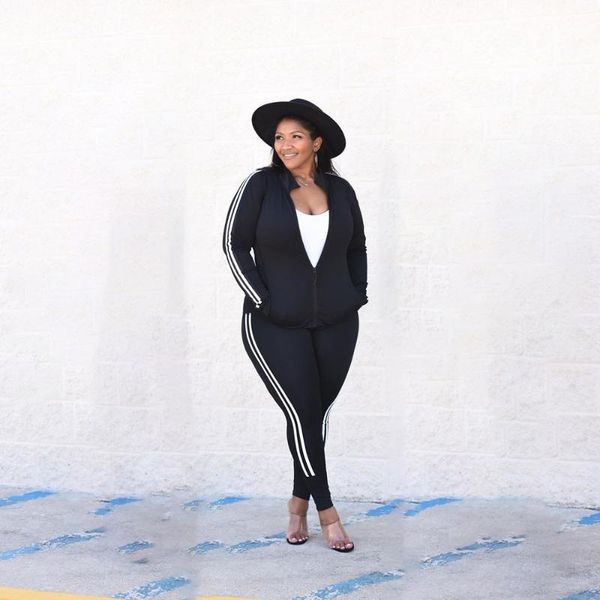 plus size tracksuits sports two piece set for women zipper matching outfit jogger sweatpants tracksuit autumn female long sleeve clothing, Black
plus size tracksuits sports two piece set for women zipper matching outfit jogger sweatpants tracksuit autumn female long sleeve clothing, Black