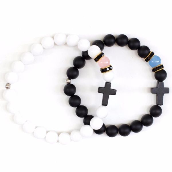 beaded, strands drop 2pcs/set lovers distance bracelet natural stone cross charm bracelets & bangles for couples jewelry gifts pulsera, Black
beaded, strands drop 2pcs/set lovers distance bracelet natural stone cross charm bracelets & bangles for couples jewelry gifts pulsera, Black