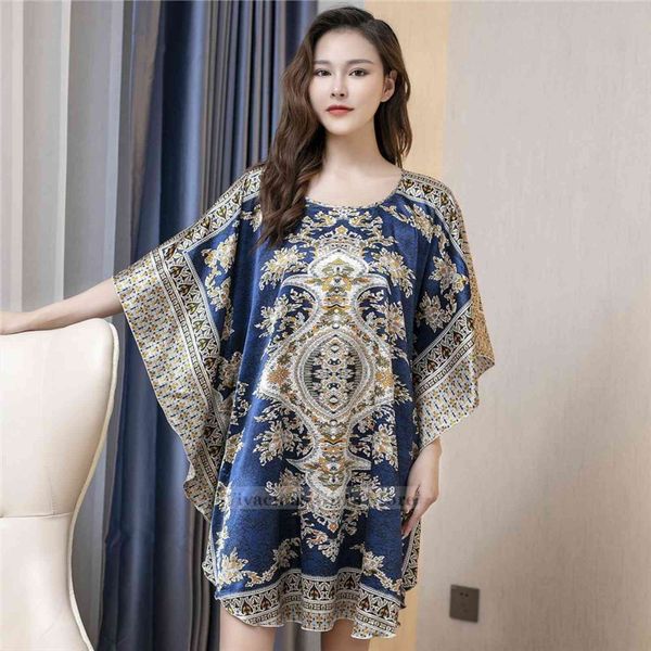 plus size nightgown summer nightwear women sleepwear robe nightdress silk rayon loose bathrobe gown home dress, Black;red
plus size nightgown summer nightwear women sleepwear robe nightdress silk rayon loose bathrobe gown home dress, Black;red