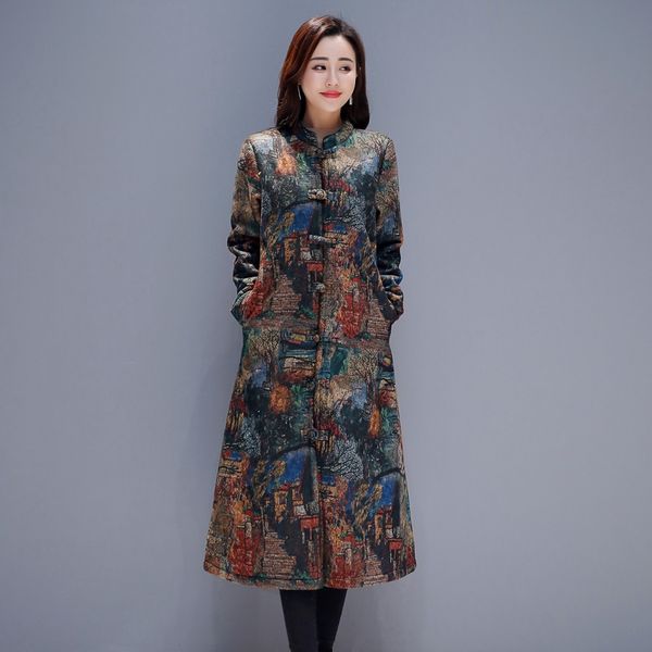 2021 autumn winter women parkas chinese style cheongsam long coat female jacket plus size thick warm cotton coat outerwear 11708, Red
2021 autumn winter women parkas chinese style cheongsam long coat female jacket plus size thick warm cotton coat outerwear 11708, Red