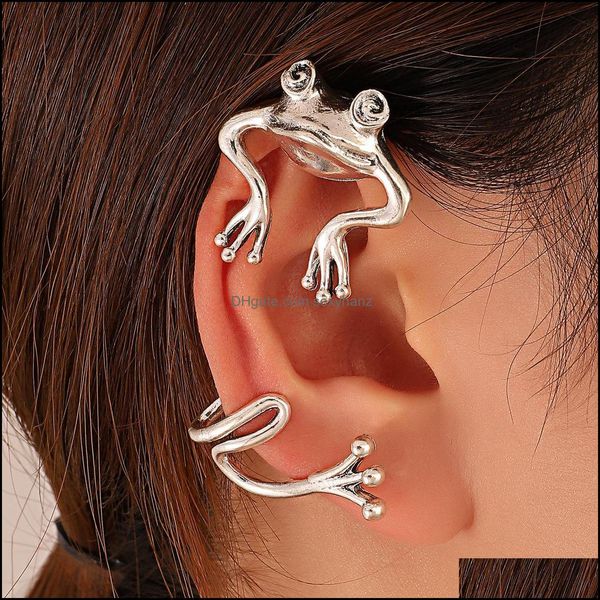ear cuff earrings jewelry s2648 fashion retro metal frog clip animal hang no hole single piece earrrings drop delivery 2021 uysbh, Silver
ear cuff earrings jewelry s2648 fashion retro metal frog clip animal hang no hole single piece earrrings drop delivery 2021 uysbh, Silver