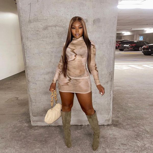 casual dresses mesh mini dress women aesthetic gradient print sheath party midnight style hipster long sleeve turtleneck clubwear, Black;gray
casual dresses mesh mini dress women aesthetic gradient print sheath party midnight style hipster long sleeve turtleneck clubwear, Black;gray