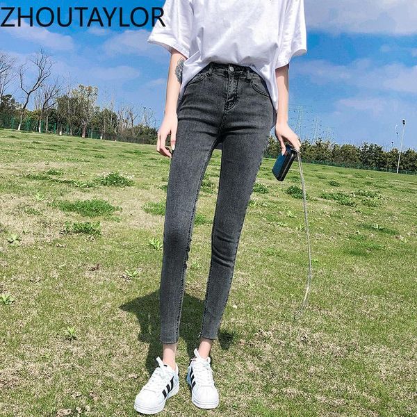 women's jeans zhoutaylor woman fashion high waisted zippers ankle-length trousers female button office lady autumn pencil pants femme, Blue
women's jeans zhoutaylor woman fashion high waisted zippers ankle-length trousers female button office lady autumn pencil pants femme, Blue