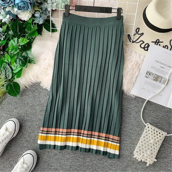 skirts collection fall women stripes pleated knitted knee-length skirt female empire high elastic slim split a-line, Black
skirts collection fall women stripes pleated knitted knee-length skirt female empire high elastic slim split a-line, Black