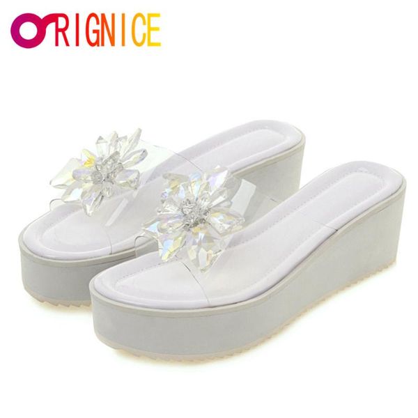 orignice big size crystal flower slippers women platform wedge heels ladies slides summer sandals thick bottom comfy party shoes dress, Black
orignice big size crystal flower slippers women platform wedge heels ladies slides summer sandals thick bottom comfy party shoes dress, Black