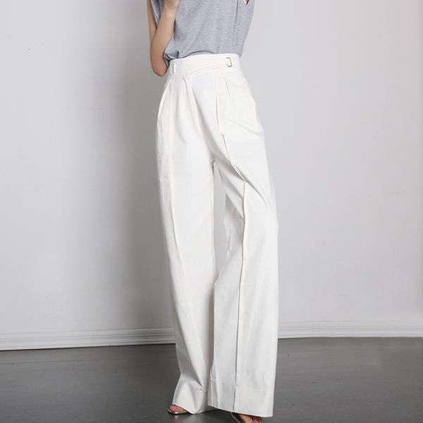 women's pants & capris silhouette chic white wide leg women high waist fashion trousers pleated streetwear autumn summer minimalism 95s, Black;white
women's pants & capris silhouette chic white wide leg women high waist fashion trousers pleated streetwear autumn summer minimalism 95s, Black;white
