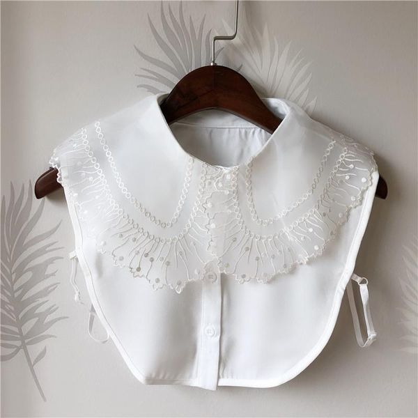bow ties sitonjwly ladies big lapel shirt false collar embroidery fake women detachable collars neckwear accessories, Black;gray
bow ties sitonjwly ladies big lapel shirt false collar embroidery fake women detachable collars neckwear accessories, Black;gray
