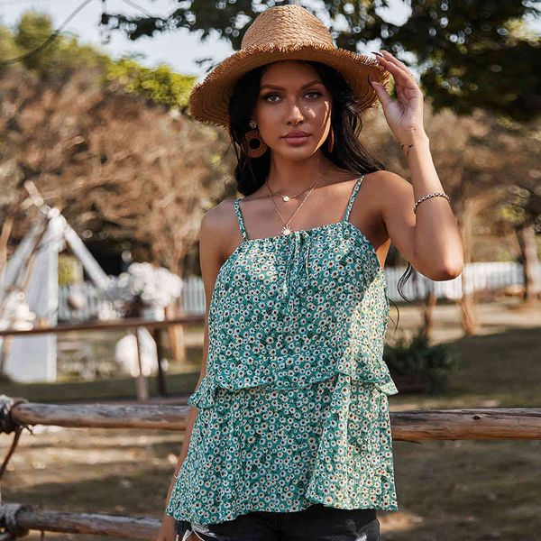 ladies backless summer blouse women sleeveless ruffles spaghetti strap floral print beach women blouse blusas female 210416, White
ladies backless summer blouse women sleeveless ruffles spaghetti strap floral print beach women blouse blusas female 210416, White