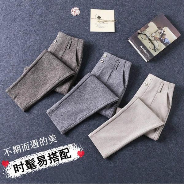 women's pants & capris woolen suit dress harem autumn winter high waist trousers for girls elastic ankle-length, Black;white
women's pants & capris woolen suit dress harem autumn winter high waist trousers for girls elastic ankle-length, Black;white