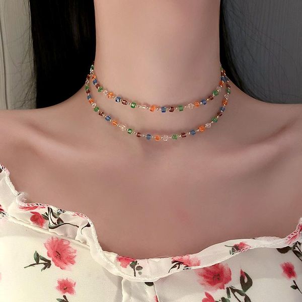 chokers origin summer sweet rainbow beaded crystal chains necklaces for women girls korean gold beads necklace jewelry, Golden;silver
chokers origin summer sweet rainbow beaded crystal chains necklaces for women girls korean gold beads necklace jewelry, Golden;silver