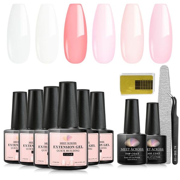nail art kits quick extension gel soak off uv polish set nude clear pink white color builder with file form
nail art kits quick extension gel soak off uv polish set nude clear pink white color builder with file form
