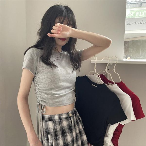 women's t-shirt 2021summer high waist short sweet and spicy french style drawstring sense niche sleeve, White
women's t-shirt 2021summer high waist short sweet and spicy french style drawstring sense niche sleeve, White