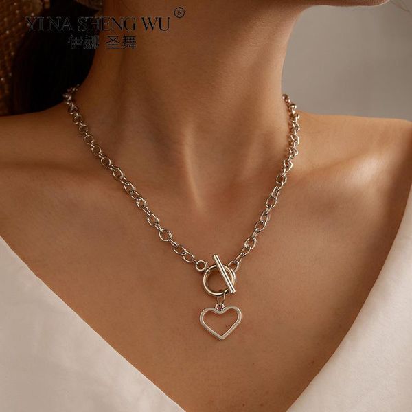 chokers fashion simple love heart pendant choker necklace for women silver color clavicle chain female jewelry on the neck accessories, Golden;silver
chokers fashion simple love heart pendant choker necklace for women silver color clavicle chain female jewelry on the neck accessories, Golden;silver