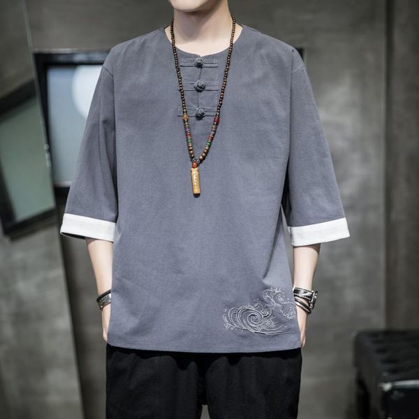 harajuku man shirt blouse men's summer solid color cotton and linencomfortable fashion half sleeve clothing xxxxxl casual shirts, White;black
harajuku man shirt blouse men's summer solid color cotton and linencomfortable fashion half sleeve clothing xxxxxl casual shirts, White;black
