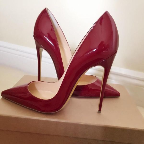 dress shoes red patent leather high heel pumps 12 8cm stiletto pointed toe shallow party heels big size 45, Black
dress shoes red patent leather high heel pumps 12 8cm stiletto pointed toe shallow party heels big size 45, Black
