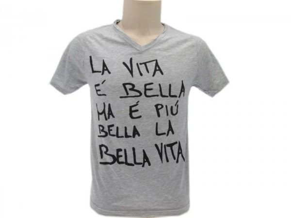 t shirt only words man basic life is beautiful but is more beautiful the good life, White;black