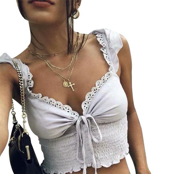 brown crop tank floral lace trim shirred backless sleeveless camis women party clubwear holiday tee women's tanks &, White
brown crop tank floral lace trim shirred backless sleeveless camis women party clubwear holiday tee women's tanks &, White