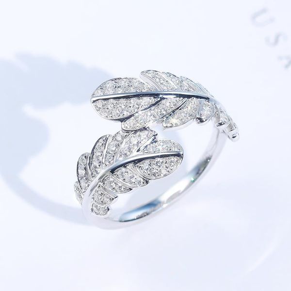 cluster rings fashion women's s925 silver platinum plated zircon feather wide open msr233, Golden;silver
cluster rings fashion women's s925 silver platinum plated zircon feather wide open msr233, Golden;silver