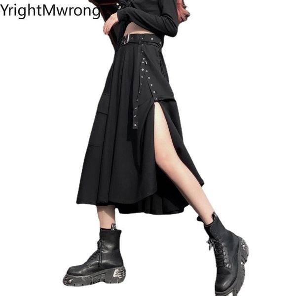 skirts streetwear goth fashion high waist belt black patchwork eyelet ribbon strap midi long split skirt summer punk cargo pocket
skirts streetwear goth fashion high waist belt black patchwork eyelet ribbon strap midi long split skirt summer punk cargo pocket