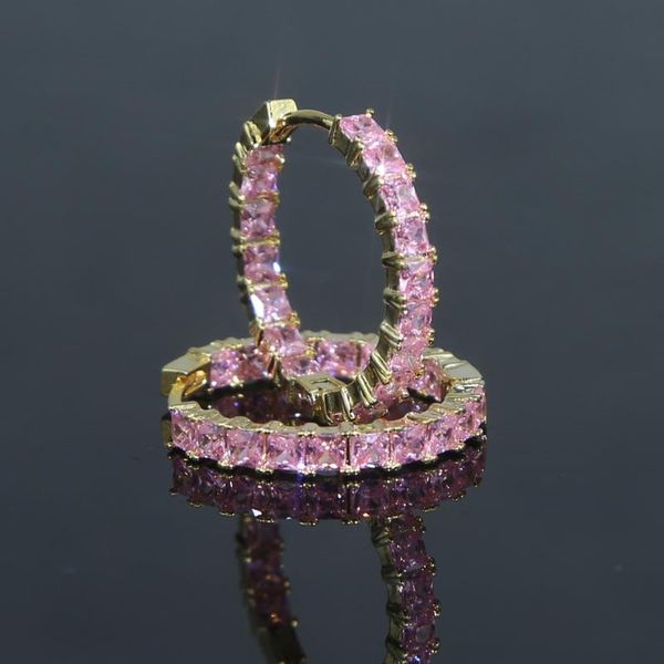 hoop & huggie gold color pink square cubic zirconia 28mm medium circle cz earring for girl women, Golden;silver
hoop & huggie gold color pink square cubic zirconia 28mm medium circle cz earring for girl women, Golden;silver