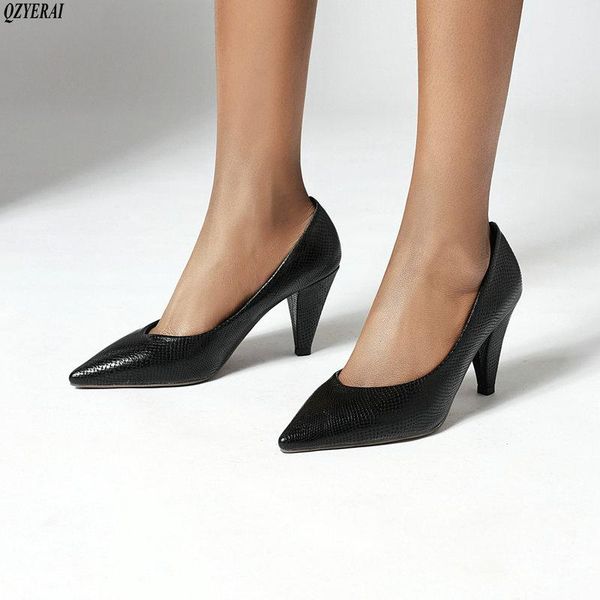 dress shoes european style women's pumps snakeskin 8cm tip high heels fashion banquet size 34-43, Black
dress shoes european style women's pumps snakeskin 8cm tip high heels fashion banquet size 34-43, Black