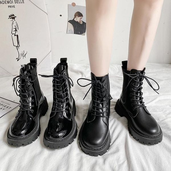 boots rimocy black patent leather motorcycle women autumn winter 2021 fashion lace up platform ankle woman waterproof shoe
boots rimocy black patent leather motorcycle women autumn winter 2021 fashion lace up platform ankle woman waterproof shoe