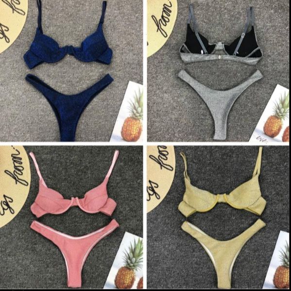 sparkle 2pcs padded beahwear bathing womens tracksuits clothing fashion summer glitter beach style bra and briefs set, Gray
sparkle 2pcs padded beahwear bathing womens tracksuits clothing fashion summer glitter beach style bra and briefs set, Gray