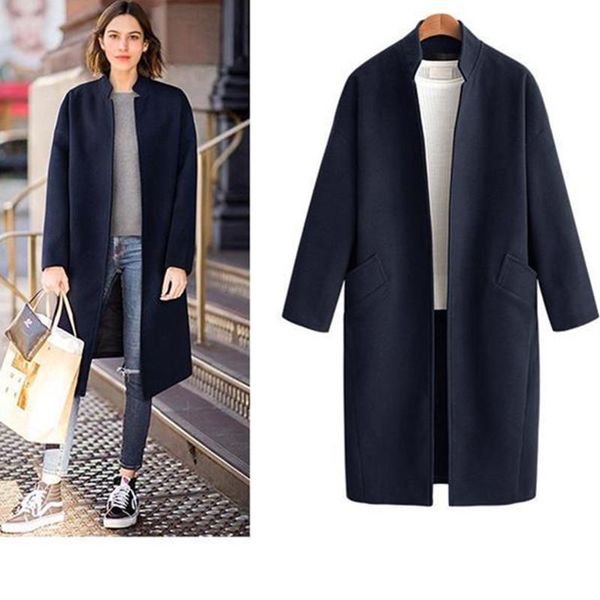 autumn winter coat women 2021 casual elegant long sleeve thick jackets female vintage mandarin-collar loose wool blends outwear women's, Black
autumn winter coat women 2021 casual elegant long sleeve thick jackets female vintage mandarin-collar loose wool blends outwear women's, Black